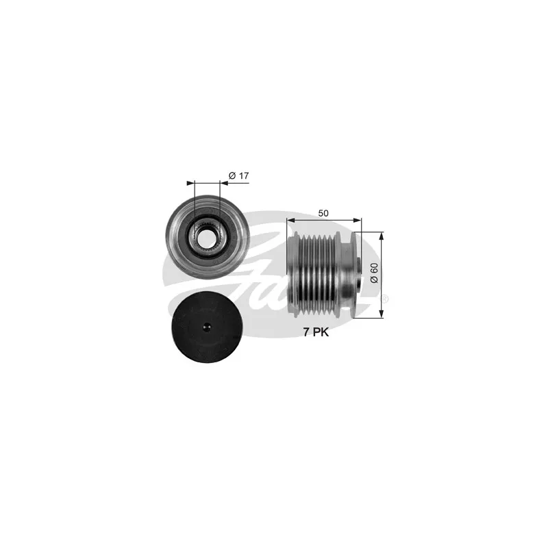 Poulie roue libre, alternateur GATES OAP7058