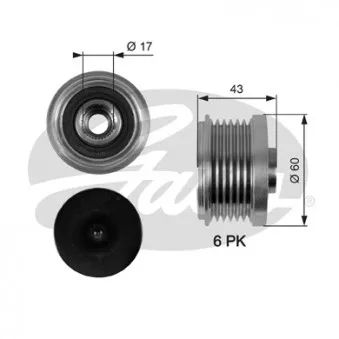 Poulie roue libre, alternateur GATES OAP7059