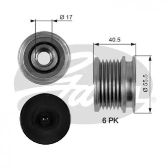 Poulie roue libre, alternateur GATES OAP7060