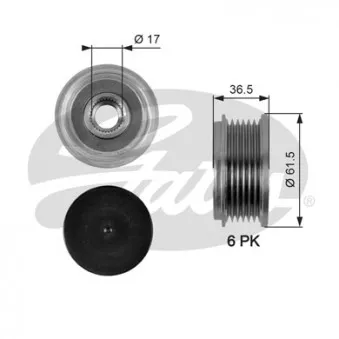 Poulie roue libre, alternateur GATES OAP7061