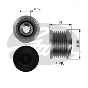 Poulie roue libre, alternateur GATES OAP7065