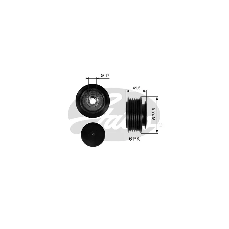 Poulie roue libre, alternateur GATES OAP7068