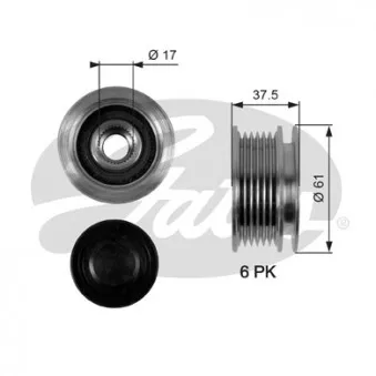 Poulie roue libre, alternateur GATES OAP7072
