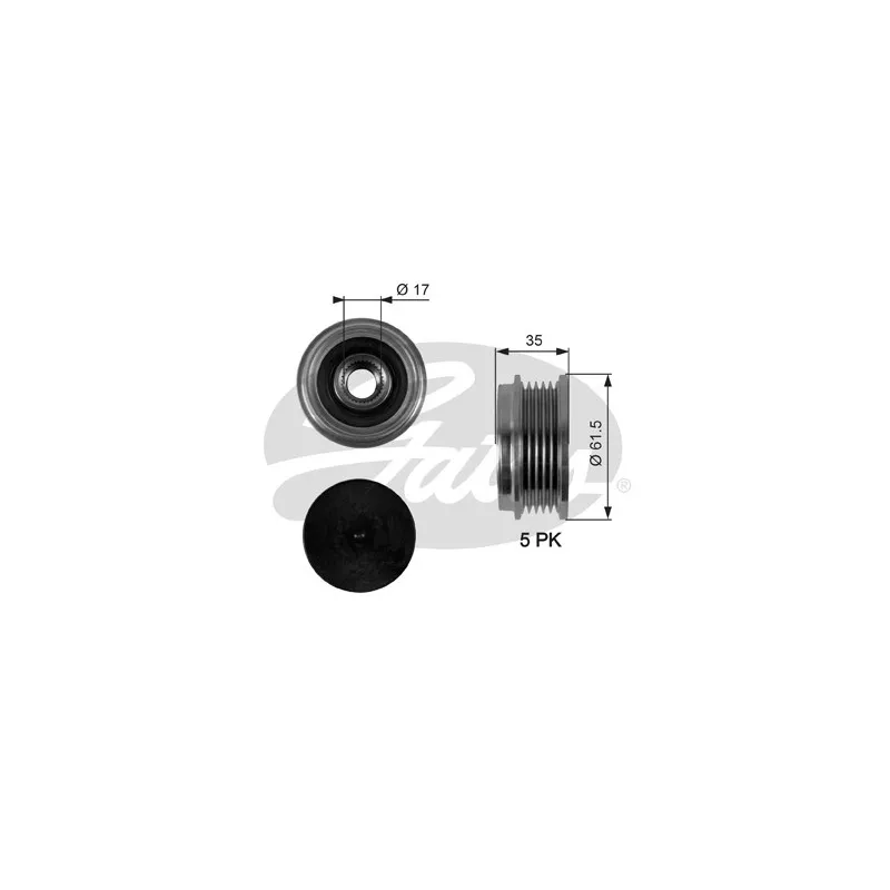 Poulie roue libre, alternateur GATES OAP7076