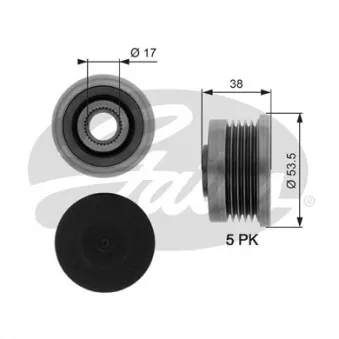 Poulie roue libre, alternateur GATES OAP7082