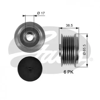 Poulie roue libre, alternateur GATES OAP7085