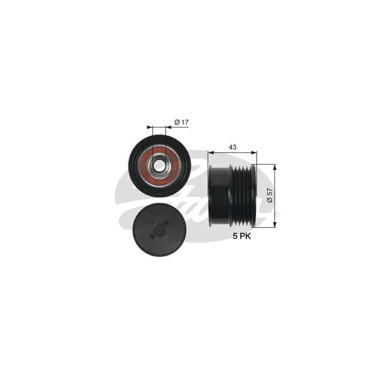 Poulie roue libre, alternateur GATES OAP7088