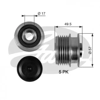 Poulie roue libre, alternateur GATES OAP7089
