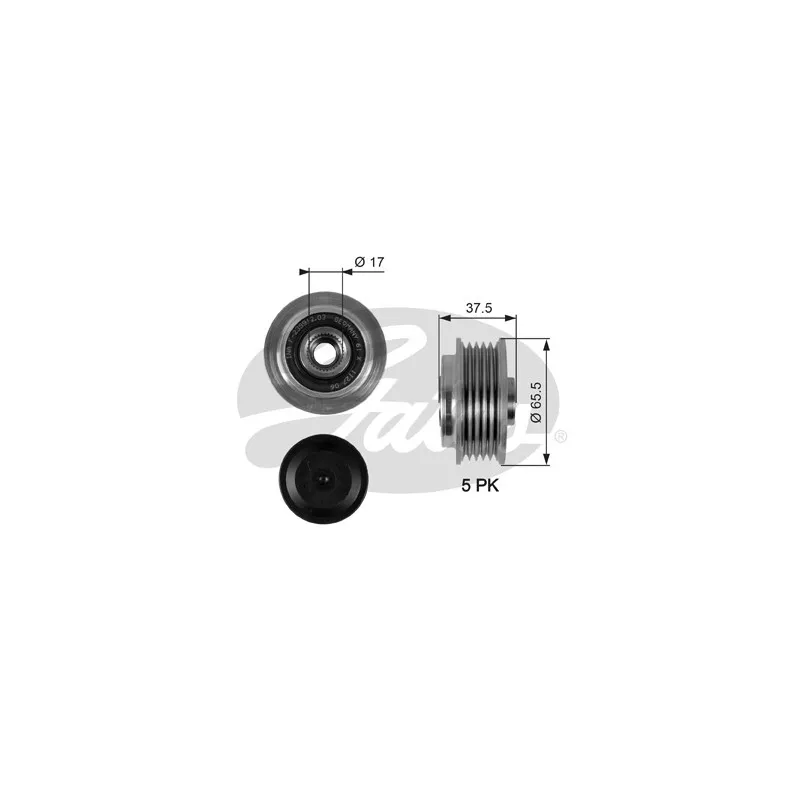 Poulie roue libre, alternateur GATES OAP7091