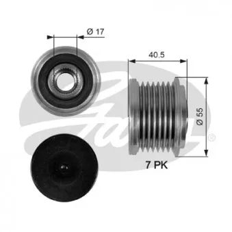 Poulie roue libre, alternateur GATES OAP7098
