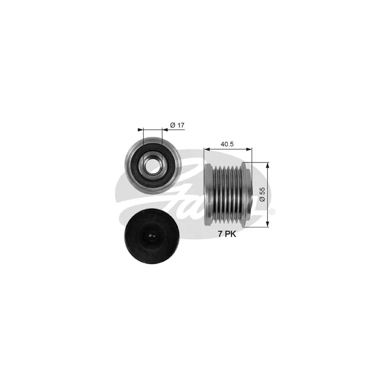 Poulie roue libre, alternateur GATES OAP7098