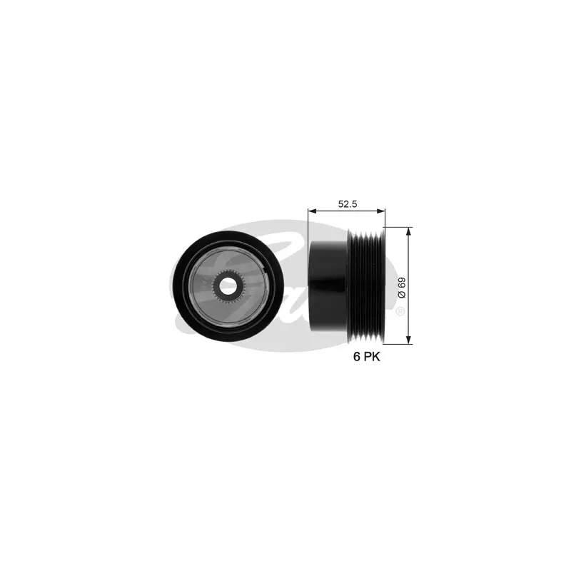 Poulie roue libre, alternateur GATES OAP7101