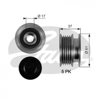 Poulie roue libre, alternateur GATES OAP7102