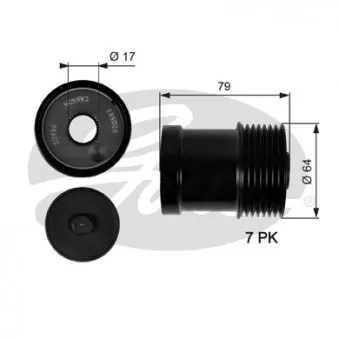 Poulie roue libre, alternateur GATES OAP7104