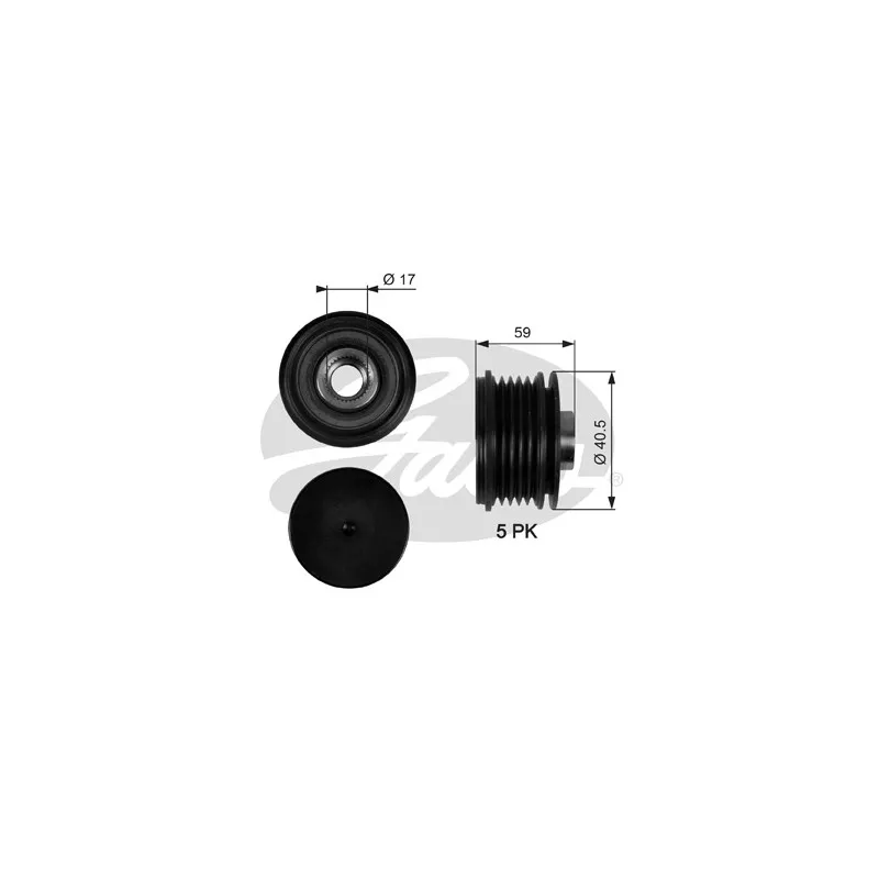 Poulie roue libre, alternateur GATES OAP7107