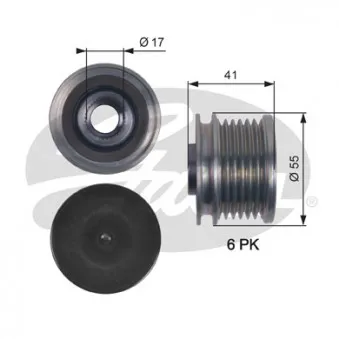 Poulie roue libre, alternateur GATES OAP7115