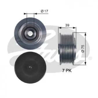 Poulie roue libre, alternateur GATES OAP7119