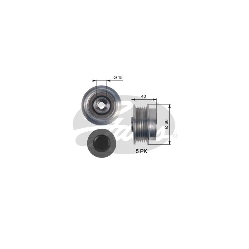 Poulie roue libre, alternateur GATES OAP7121
