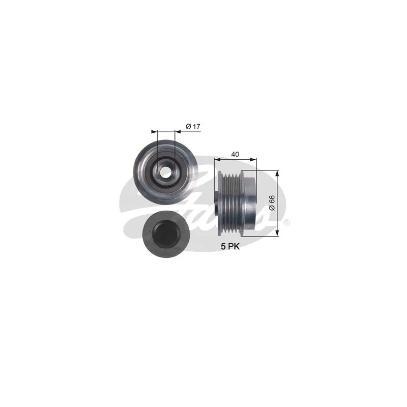 Poulie roue libre, alternateur GATES OAP7122