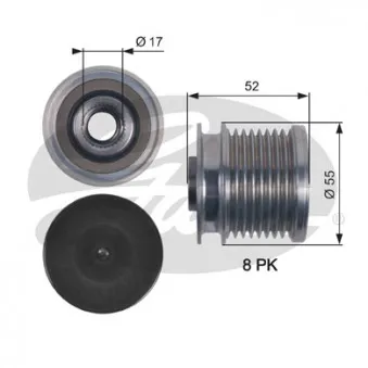 Poulie roue libre, alternateur GATES OAP7123