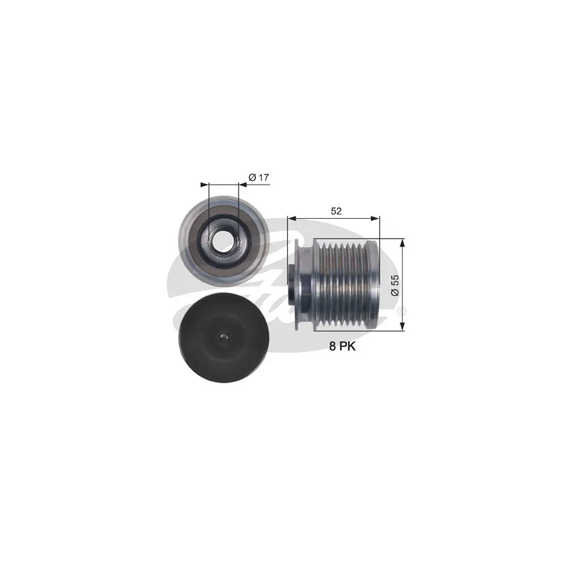Poulie roue libre, alternateur GATES OAP7123