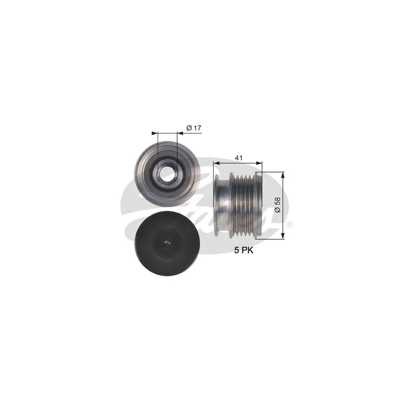Poulie roue libre, alternateur GATES OAP7126