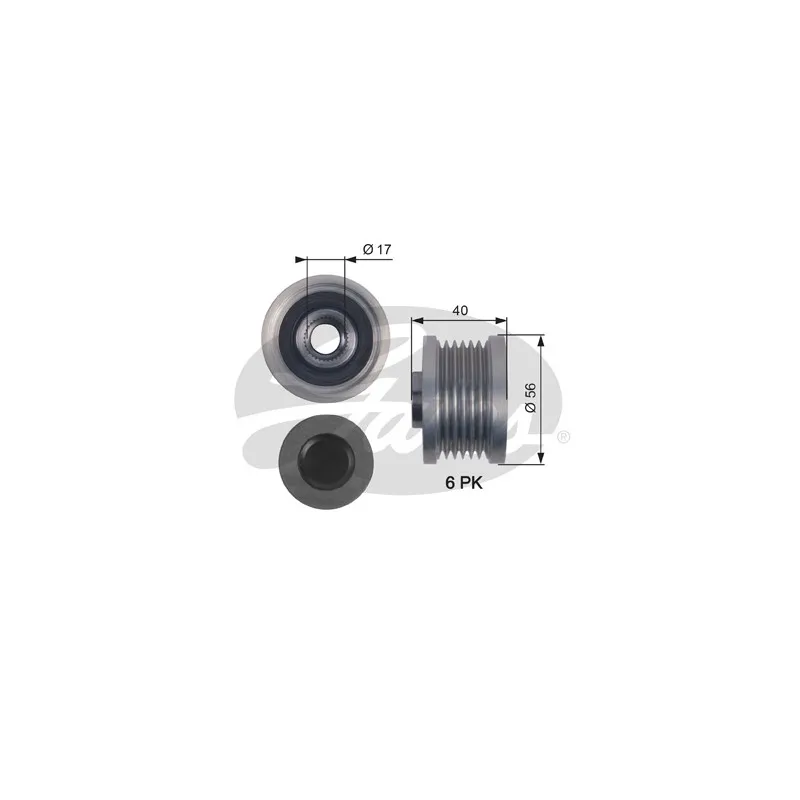 Poulie roue libre, alternateur GATES OAP7129