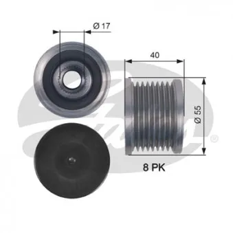 Poulie roue libre, alternateur GATES OAP7137