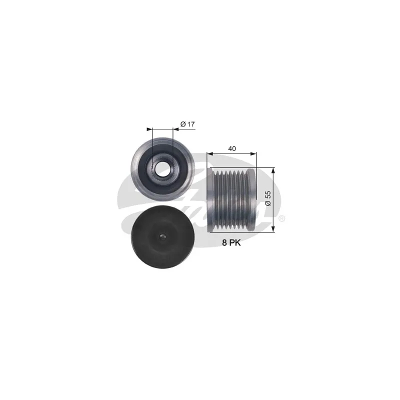 Poulie roue libre, alternateur GATES OAP7137
