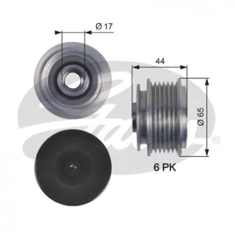 Poulie roue libre, alternateur GATES OAP7139