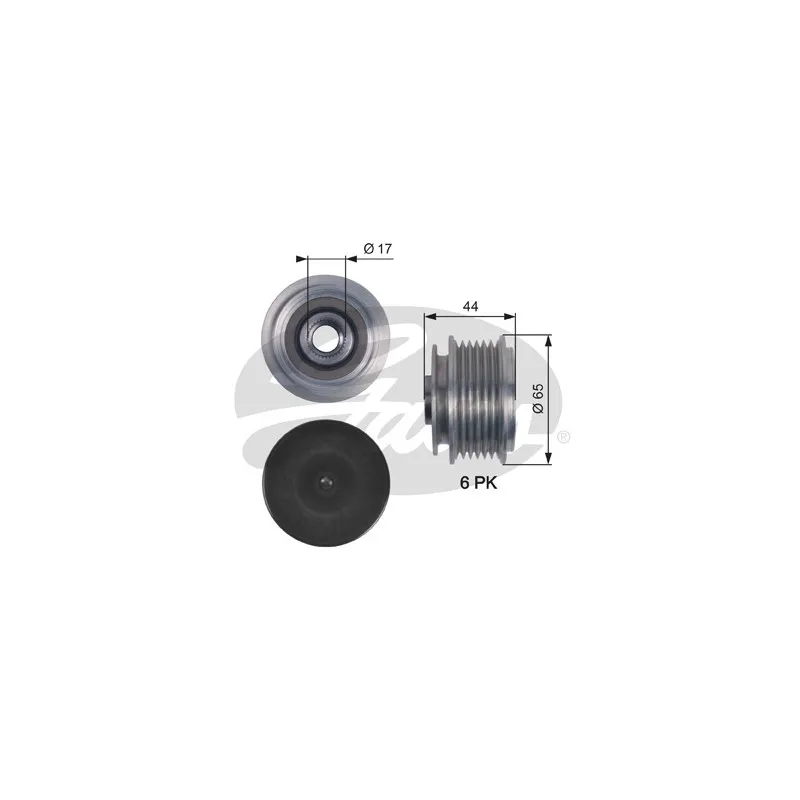 Poulie roue libre, alternateur GATES OAP7139