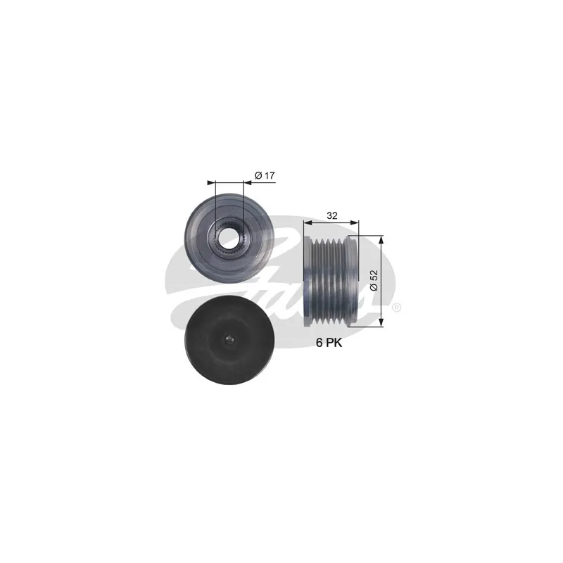 Poulie roue libre, alternateur GATES OAP7140