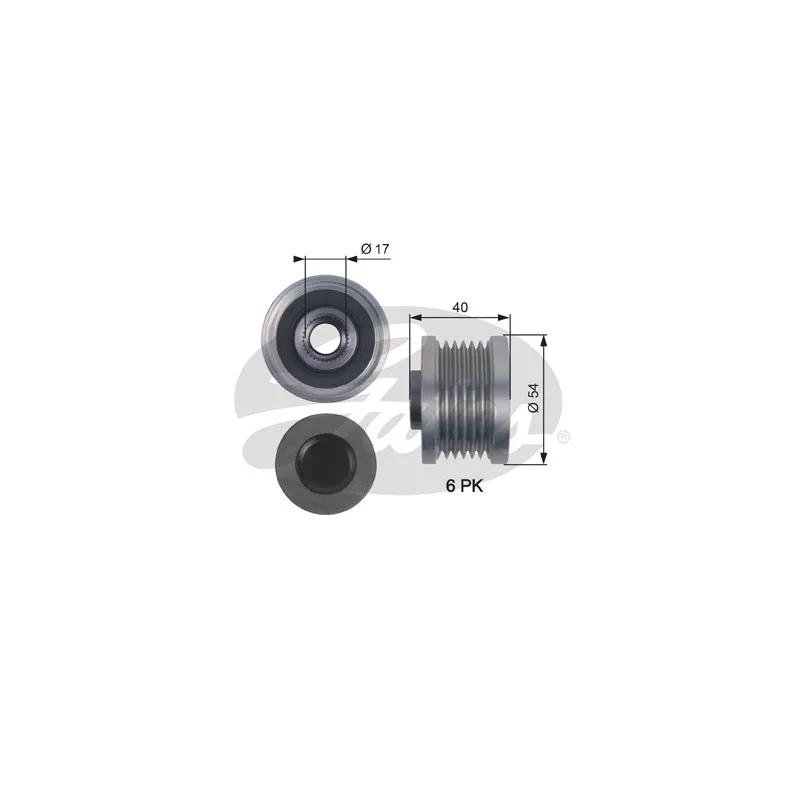 Poulie roue libre, alternateur GATES OAP7142