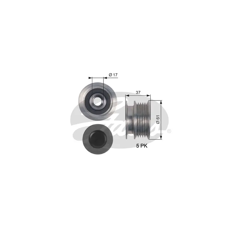 Poulie roue libre, alternateur GATES OAP7145