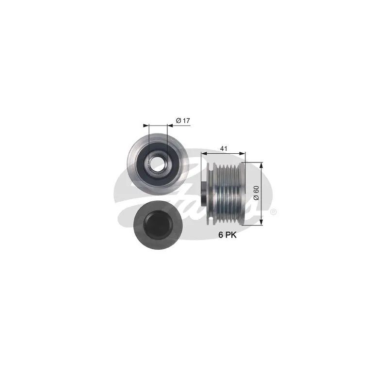 Poulie roue libre, alternateur GATES OAP7147