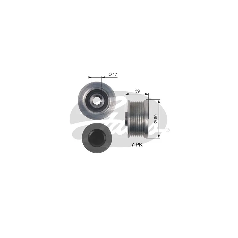 Poulie roue libre, alternateur GATES OAP7149
