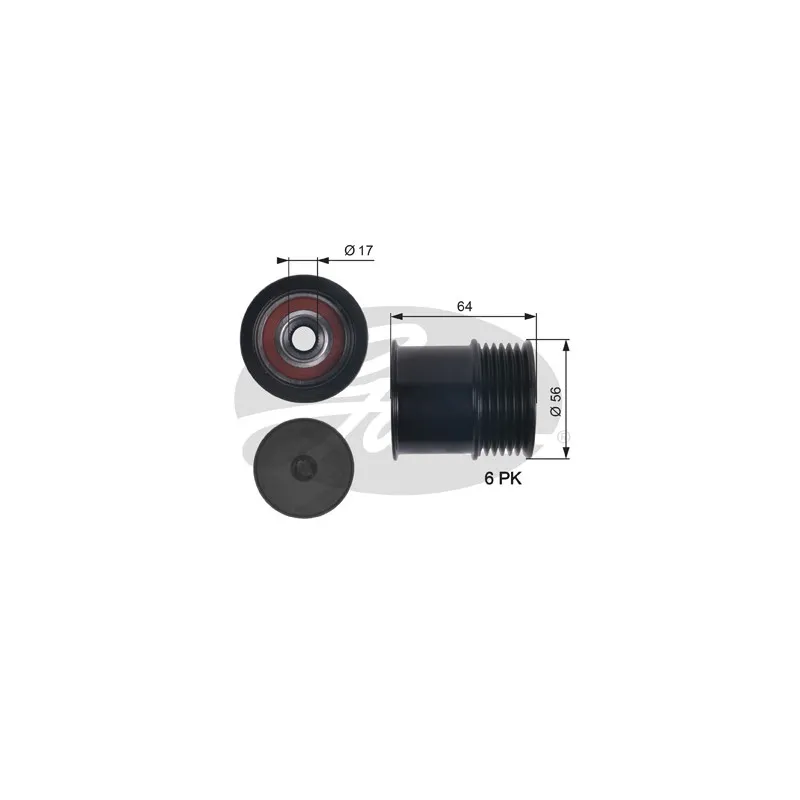 Poulie roue libre, alternateur GATES OAP7151