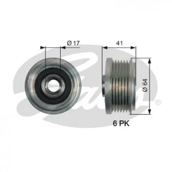 Poulie roue libre, alternateur GATES OAP7162