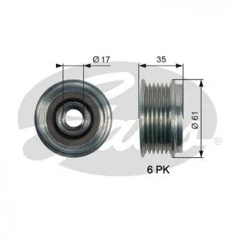 Poulie roue libre, alternateur GATES OAP7166