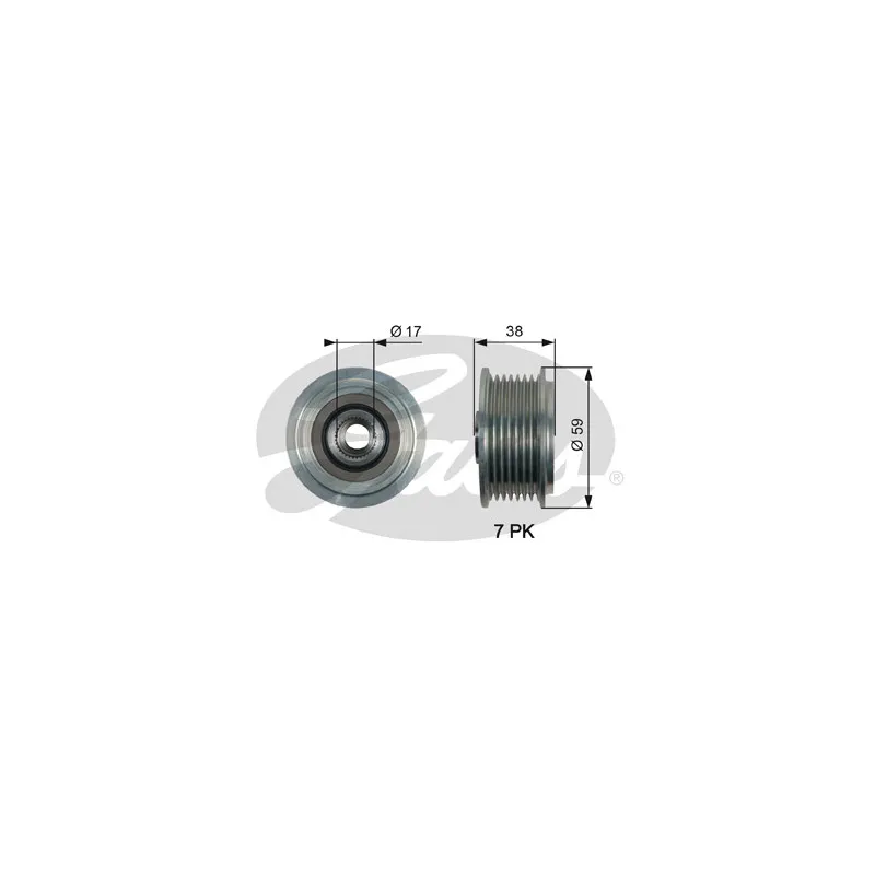 Poulie roue libre, alternateur GATES OAP7169