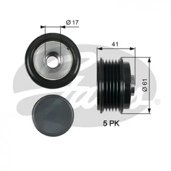 Poulie roue libre, alternateur GATES OAP7173