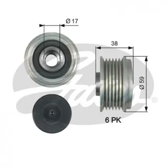 Poulie roue libre, alternateur GATES OAP7177