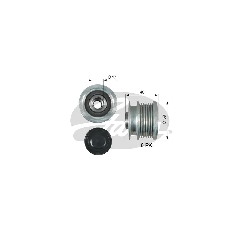 Poulie roue libre, alternateur GATES OAP7178
