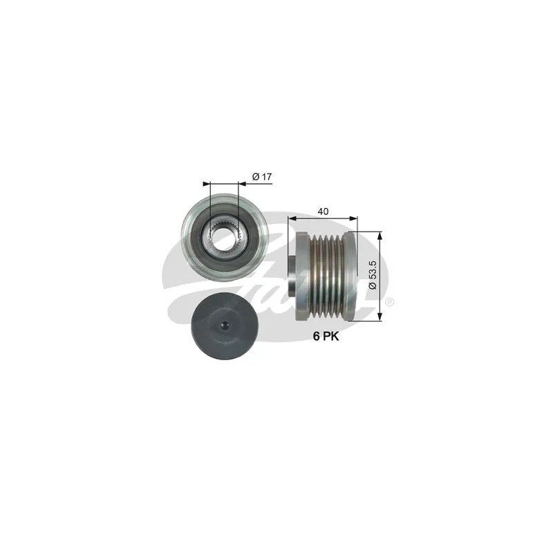 Poulie roue libre, alternateur GATES OAP7179