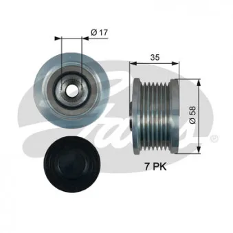 Poulie roue libre, alternateur GATES OAP7183