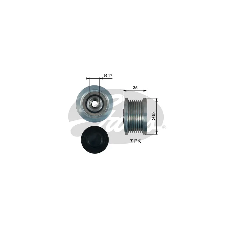 Poulie roue libre, alternateur GATES OAP7183