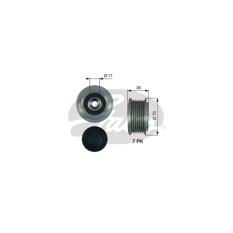Poulie roue libre, alternateur GATES OAP7184