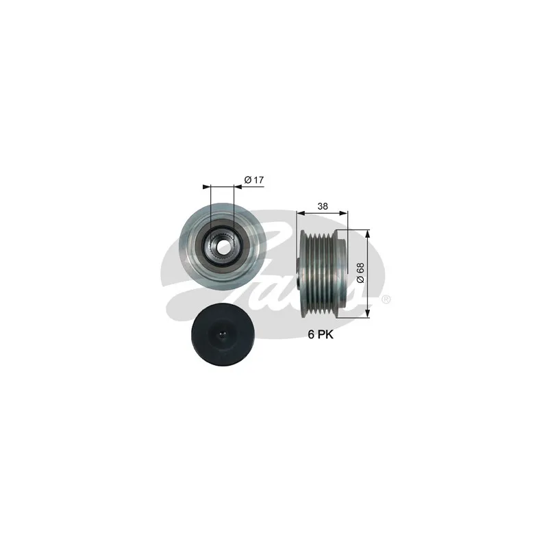 Poulie roue libre, alternateur GATES OAP7185