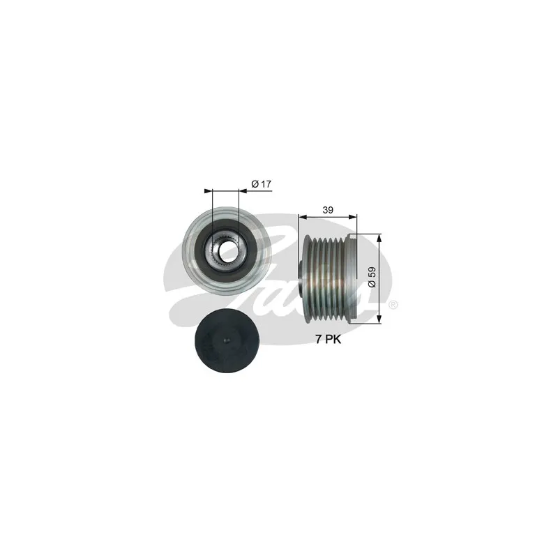 Poulie roue libre, alternateur GATES OAP7189