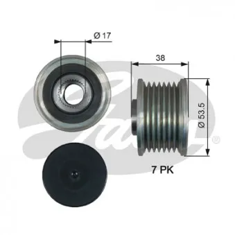 Poulie roue libre, alternateur GATES OAP7190